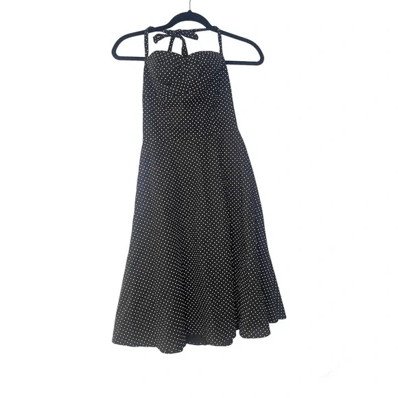 slim fit dress slacks Meana Halter Plunge Drop-Waist Midi Dress main image 1